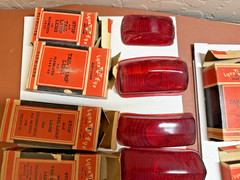 LOT OF 7 – VARIOUS Red Ruby TAIL LAMP LENS HOT ROD SLEDS BIKERS BIKES 7122