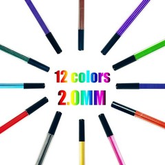 2.0mm 96 pieces 12 Color Pencil Leads, Lead Filled Art Sketching Supplies, Red,