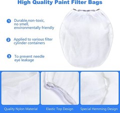 50 Pieces Paint Strainer Bags Include 50 Pieces 5 Gallon White Fine Mesh Filters