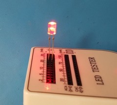 (100 PCS) LED RED Ultra Bright Clear Lens, Flat Top 5mm, Water Clear