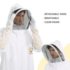 QHZHANG Professional Sting-Proof Full Body Beekeeping Suit, Polycotton Bee Su…