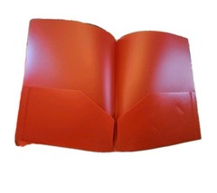 Heavyweight Plastic 2 Pocket Portfolio Folder, Letter Size Poly Folders 24 Pack