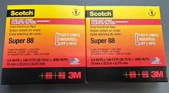2-Pack 3M Scotch Vinyl Electrical Tape Super 88, 3/4 in x 108 ft (36 Yd)