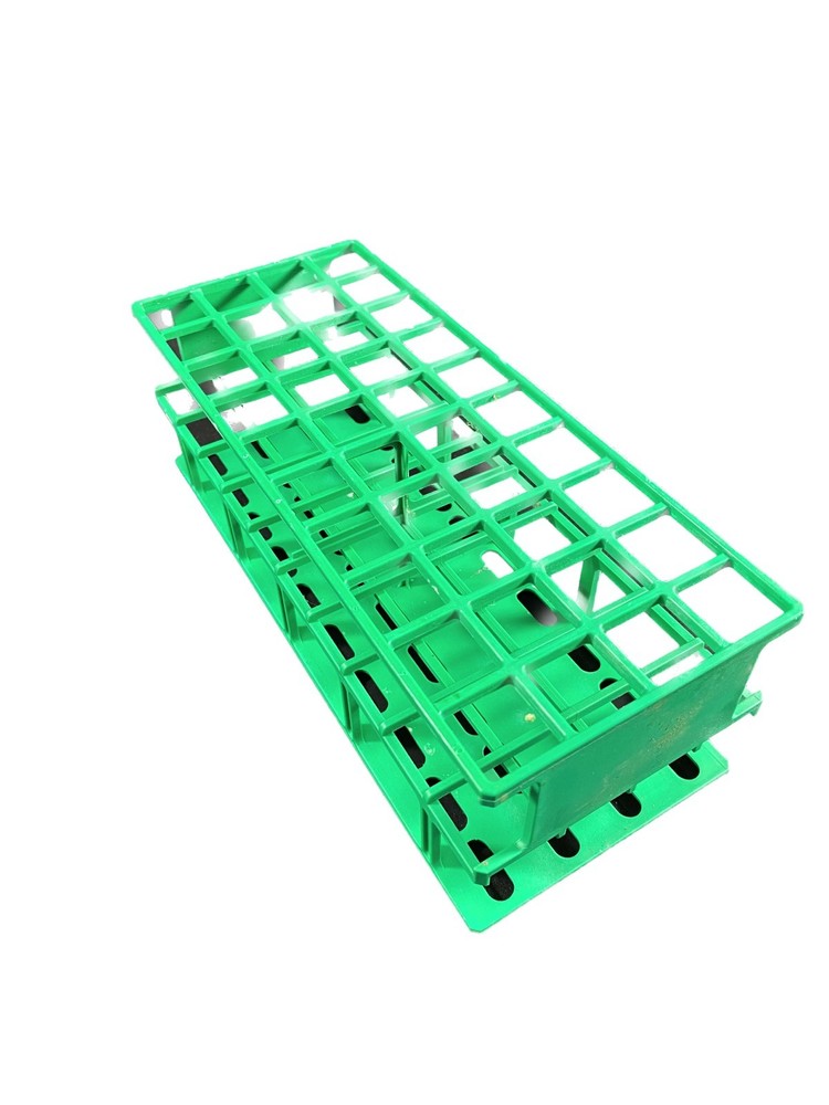 VWR 4×10 Place Nylon Test Tube Rack For 20mm Tubes Green Stackable 89215-780