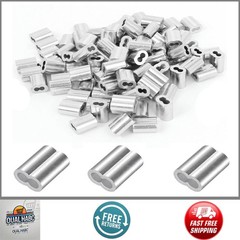 200Pcs Aluminum Crimping Loop Sleeves 1/16″ Cable Ferrules for Wire Rope & Cable