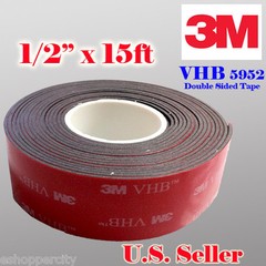 3M 1/2″ x 15 ft VHB Double Sided Foam Adhesive Tape 5952 Automotive Mounting