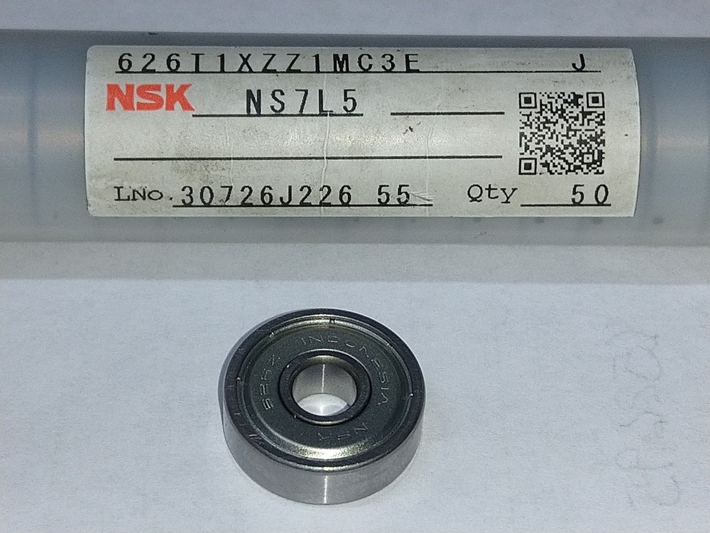 NSK HIGH SPEED PRECISION 626-ZZ BEARING 6X19X6 MADE IN INDONESIA 626T1XZZ1MC3E