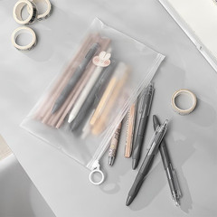 10 Pcs Waterproof Zipper Pouches, Matte Organizing Storage 9X5.5 In, Plastic Bag