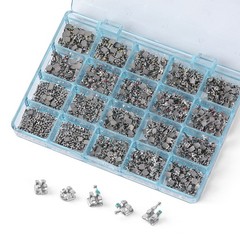 5 Bags Dental Orthodontic Traction Chain Silver Round Button with Chain AZDENT
