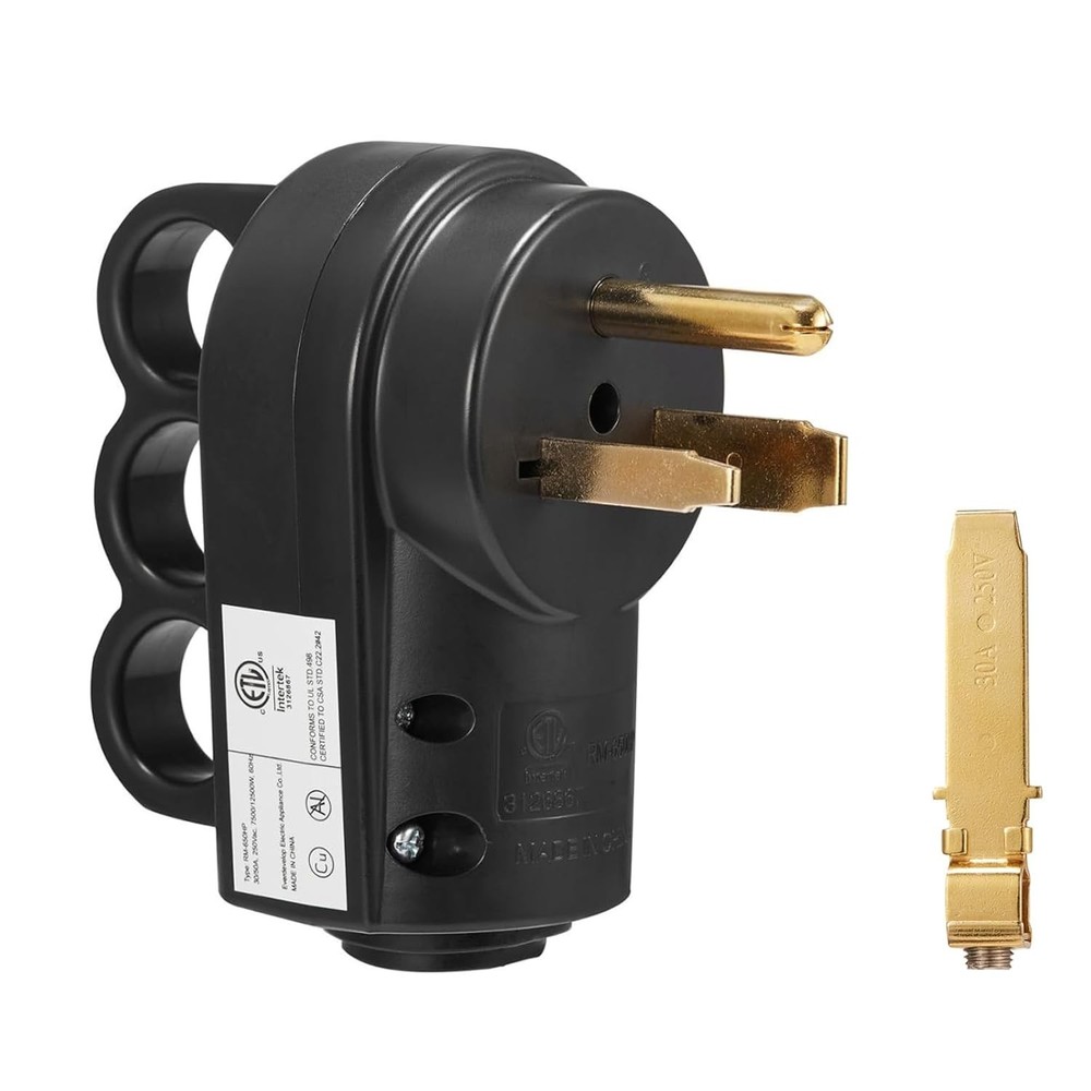2-in-1 Nema 6-50P/6-30P Welder Plug, ETL Listed, 30A/50A 250V, Black, 3-Prong…