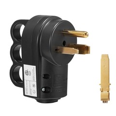 2-in-1 Nema 6-50P/6-30P Welder Plug, ETL Listed, 30A/50A 250V, Black, 3-Prong…