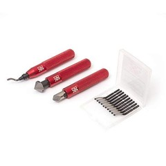 Deburring Tool with 2 Countersink Reamers & 10 Blades for Metal, PVC, Plastic, 3