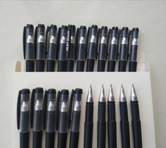 Bolígrafos de gel negros de 0,5 mm, tinta de gel premium y agarre cómodo