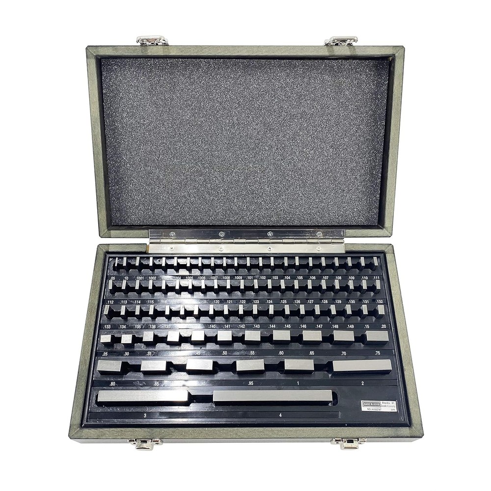 Gauge Block Set Grade Economy Rectangular for Precision Calibration (81 PCS)