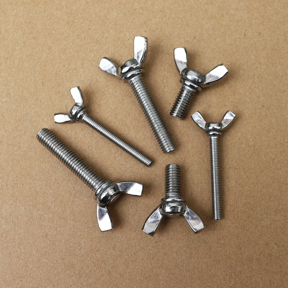 8# – 32 10# – 24 3/16″ 1/4″ 5/16″ 304 Stainless Steel Wing Thumb Screws Bolts