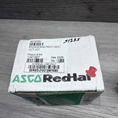 ASCO 8210G034 Red Hat Solenoid Valve, 24VDC Coil, 1/2” NPT Ports, New