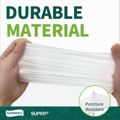Supmedic Vinyl Disposable Exam Gloves, Clear 4 X-Large, 100 X-large (Clear)
