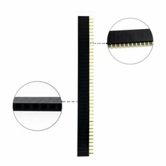 40-Socket Female Header 0.1″ 2.54mm PCB Strip Connectors 10/20/40/80 Piece Packs