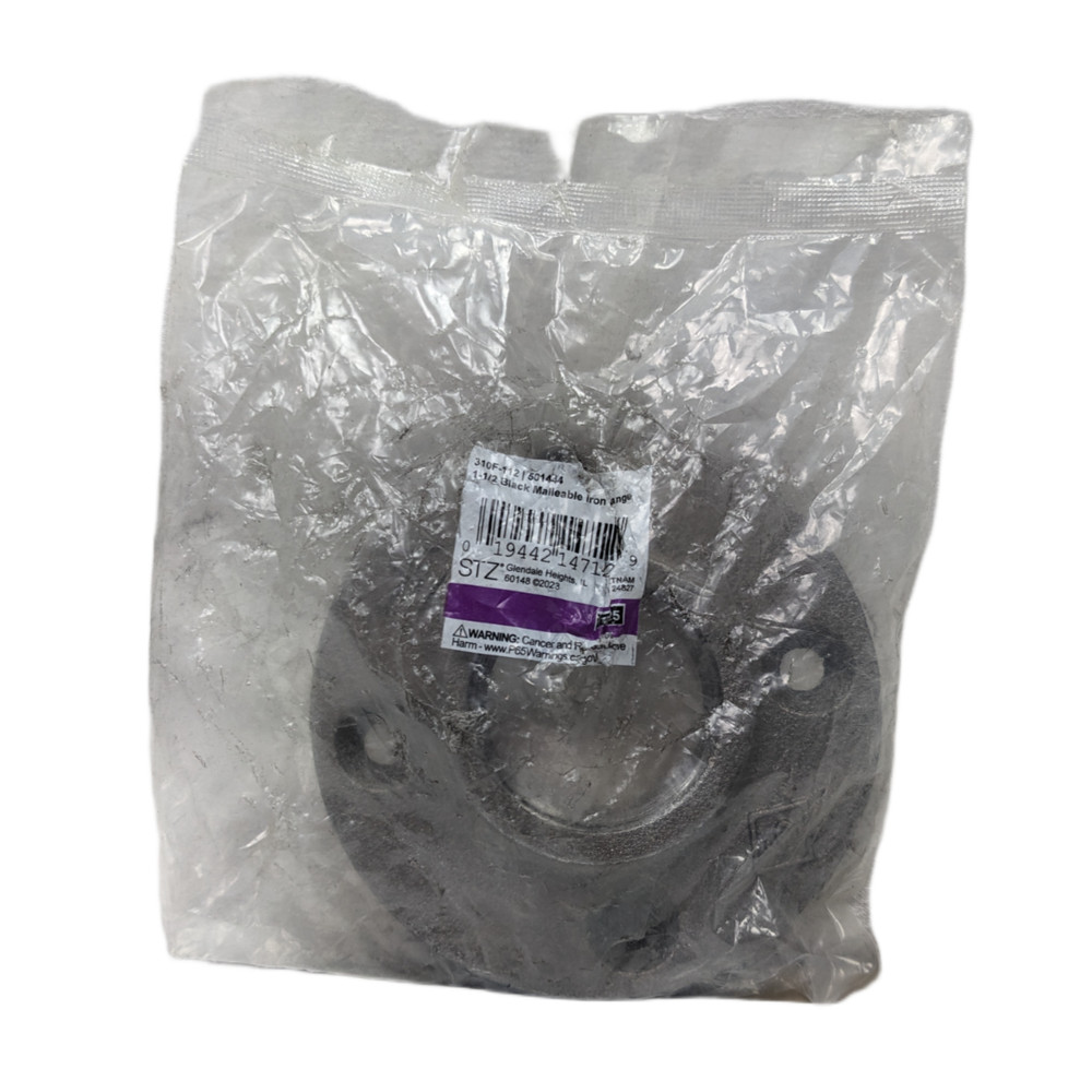 STZ 1-1/2″ Black Malleable Iron Floor Flange – 310F-112