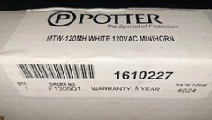 ** 3 ** Potter MTW-120MH 120VAC White Piezo Mini Horn Fire Alarm Signaling