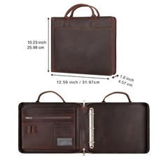 3 Ring Check Binder 9×11.25 Zippered Business Checkbook Holder