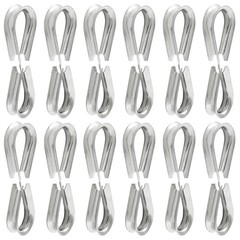 24Pcs M6 Stainless Steel Thimbles, Wire Rope Cable Thimbles Rigging for 1/4 Inch