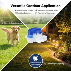 Moisture-Resistant Self-Stripping Connectors for Landscape Lighting & Irrigation