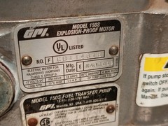 GPI 150S Fuel Transfer Pump 12VDC Explosion-Proof Motor 1900RPM 1/5HP