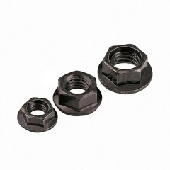 Hex Flange Nut, Black Zinc Plated, Grade 10.9, M5, M6, M8, M10