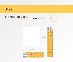 2.25″x2″ Direct Thermal White Labels on a 1″ core, 1 Roll 700 Labels Per Roll