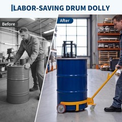 55 Gallon Drum Dolly ,1200 Lbs Heavy Duty Drum Cart Barrel Dolly, Oil Drum Caddy