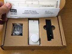 HES ASSA ABLOY K100-620IA WHITE CABINET LOCK