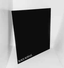 Acrylic Plexiglass Sheet – 1/4″ (6mm) Thick – Black – 24″ x 24″
