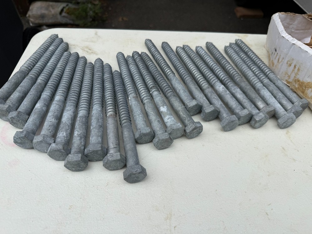 23-Piece Lot 1/2″ x 6″ Heavy-Duty Hot-Dipped Galvanized Hex Lag Screws/Coach Bol