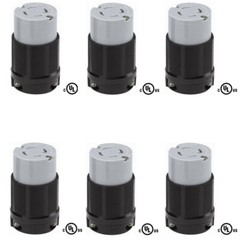 OCSParts L15-30R Locking Connector, Rated for 30A, 250V, cUL Listed (Pack of 6)