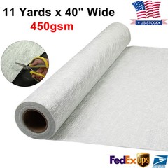 Fiberglass Mat 450gsm Fiberglass Chopped Strand Mat 11Yards x 40″Wide Fiberglass