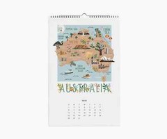 Anthropologie Rifle Paper Co. World Traveler 2022 Calendar 12 PRINTS Travel