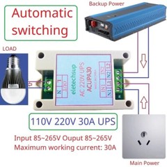 30A AC 110V 220V UPS module 50 60HZ backup power board power outage switc