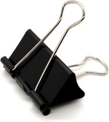 24 Pack Large 1.6-Inch Binder Clips – Elegant Black Paper Clamps for All Uses