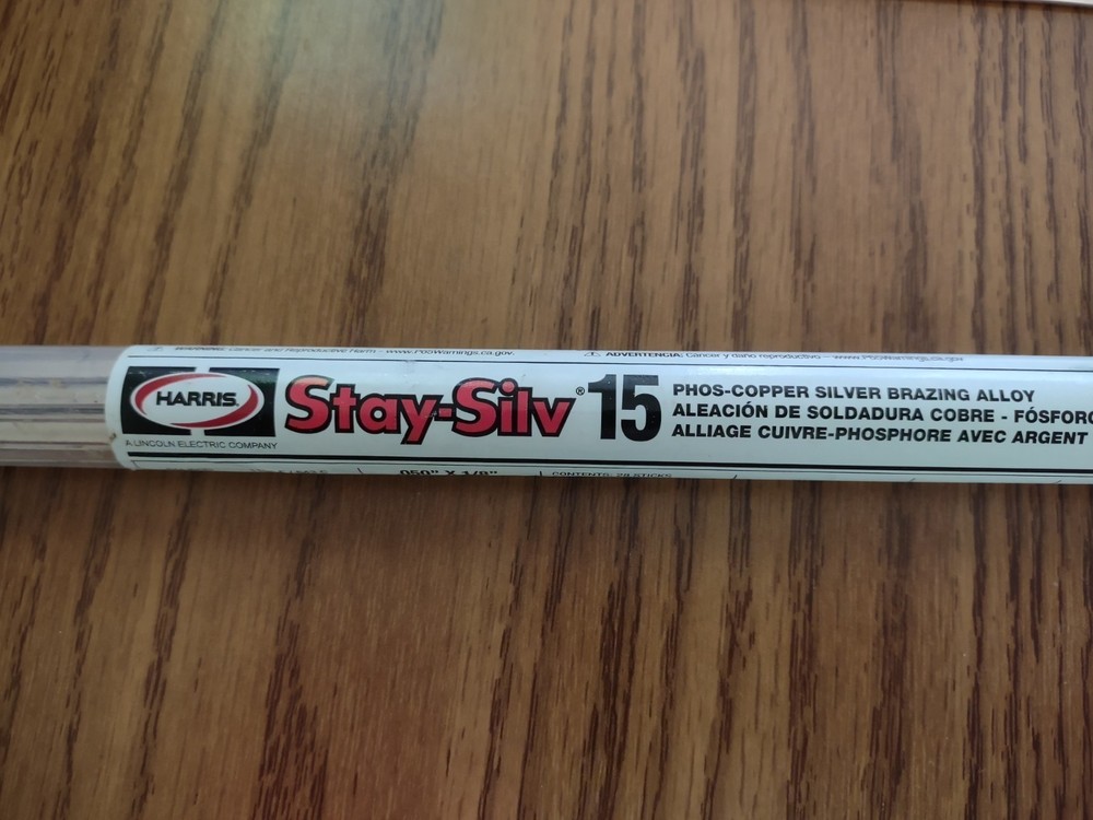5 Rods of Harris Stay Silv 15 15% Silver Brazing Alloy Rods FREE SHIPPING