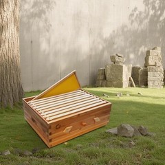 10-Frame Medium Super Bee Box Wax Coated Beehive Langstroth Honey Super Bee Box