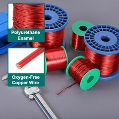 16 AWG Magnet Wire, 16 Gauge 48 oz Enameled Copper Wire, 155C(311F), Red,Blue