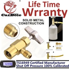 1/2″Acme 1/4″SAE Refrigeration Can Tap Opener Recharge Tank Adapter 1/4SAE hose