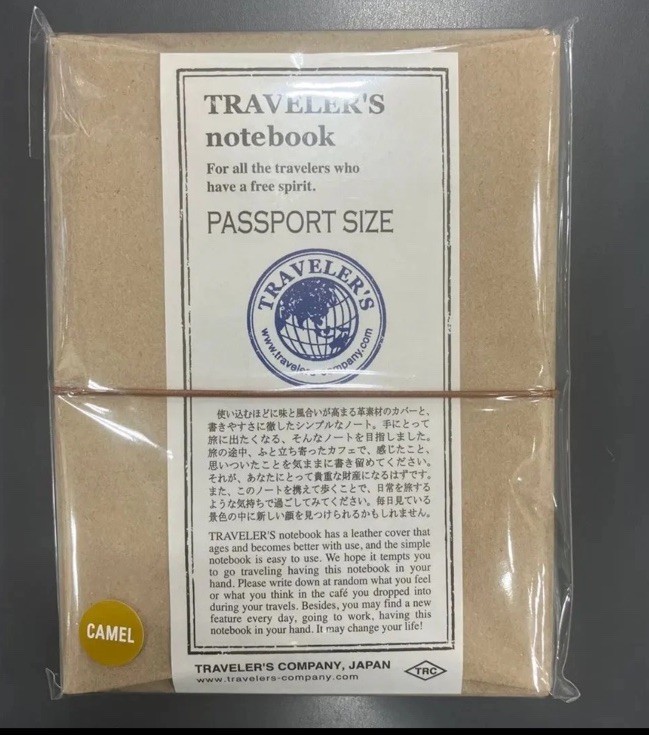 TRAVELER’S COMPANY Notebook Passport Size Starter Set Camel Leather Cover USA