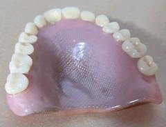 Dentures False Fake Teeth Upper Plate Dentist School Oddity Halloween Prop