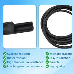 Fuel Line Hose 10ft 3/16 Inch ID Rubber Flexible Gas Diesel For Small Engines Ki
