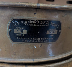 18″ USA Standard Testing Sieve Brass, Size No. 40,10,4,1/2