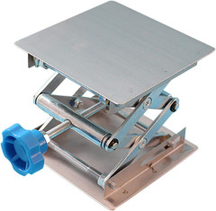 4×4 Stainless Steel Lab Jack Stand Scissor Lift Table 6 Inch Adjustable Platform