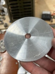 1 UNKNOWN ALUMINUM SPUR GEAR 64 PITCH 256 TEETH 1/2” BORE .200” FACE 20 DEG. PA