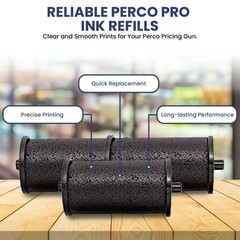 Ink Roll for Pro (1 and 2 Line) Price and Date Guns – Pack of 4 Replacement I…